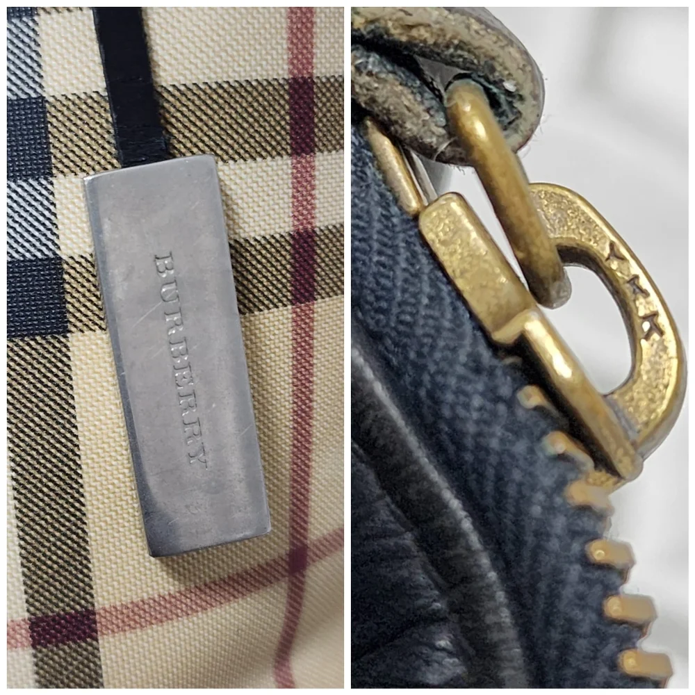 BURBERRY Vintage Nova Check Hand Bag Beige/Black - Picture 10 of 14